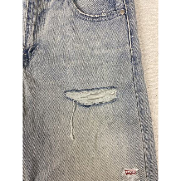 NWT Levis Silver Tab Loose Fit Jeans Light Wash Distressed Mens Size 29x30 - Picture 4 of 11
